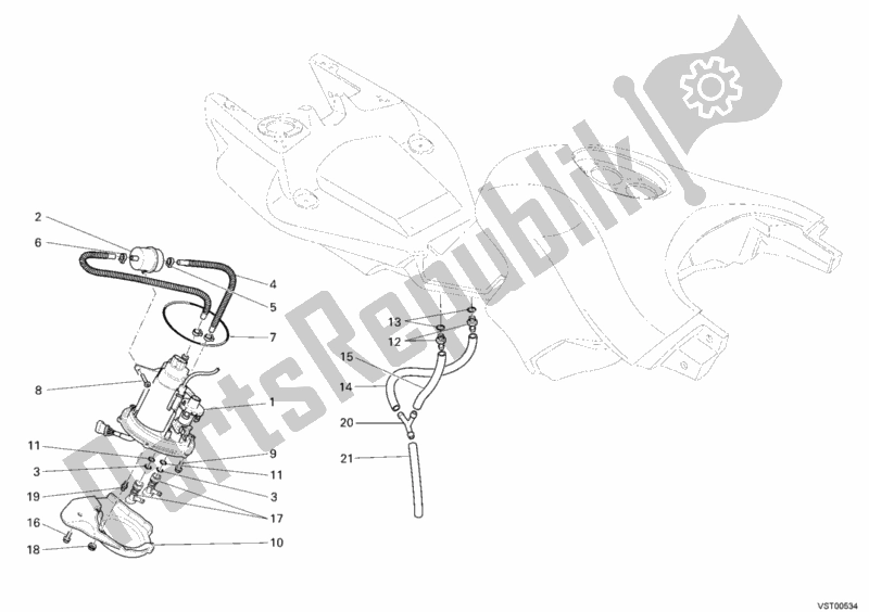 Wszystkie części do Pompa Paliwowa Ducati Multistrada 620 Dark 2006